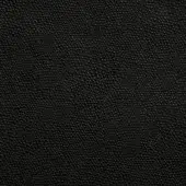 Black leather texture sample, dense granular weave with diagonal grain, matte finish, durable construction, uniform dark coloration.